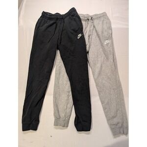 Nike Mens XS Club Fleece Joggers 2 Pack Black Gray Sweatpants Comfort Athlisure